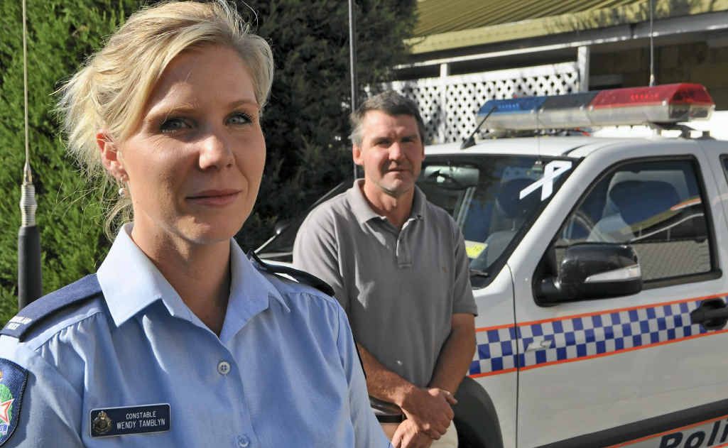Constable Wendy Tamblyn and WHS behavioural support teacher Andrew Jones are urging everyone to attend the vigil on Wednesday night to help stop domestic violence. Constable Wendy Tamblyn and WHS behavioural support teacher Andrew Jones are urging everyone to attend the vigil on Wednesday night to help stop domestic violence.